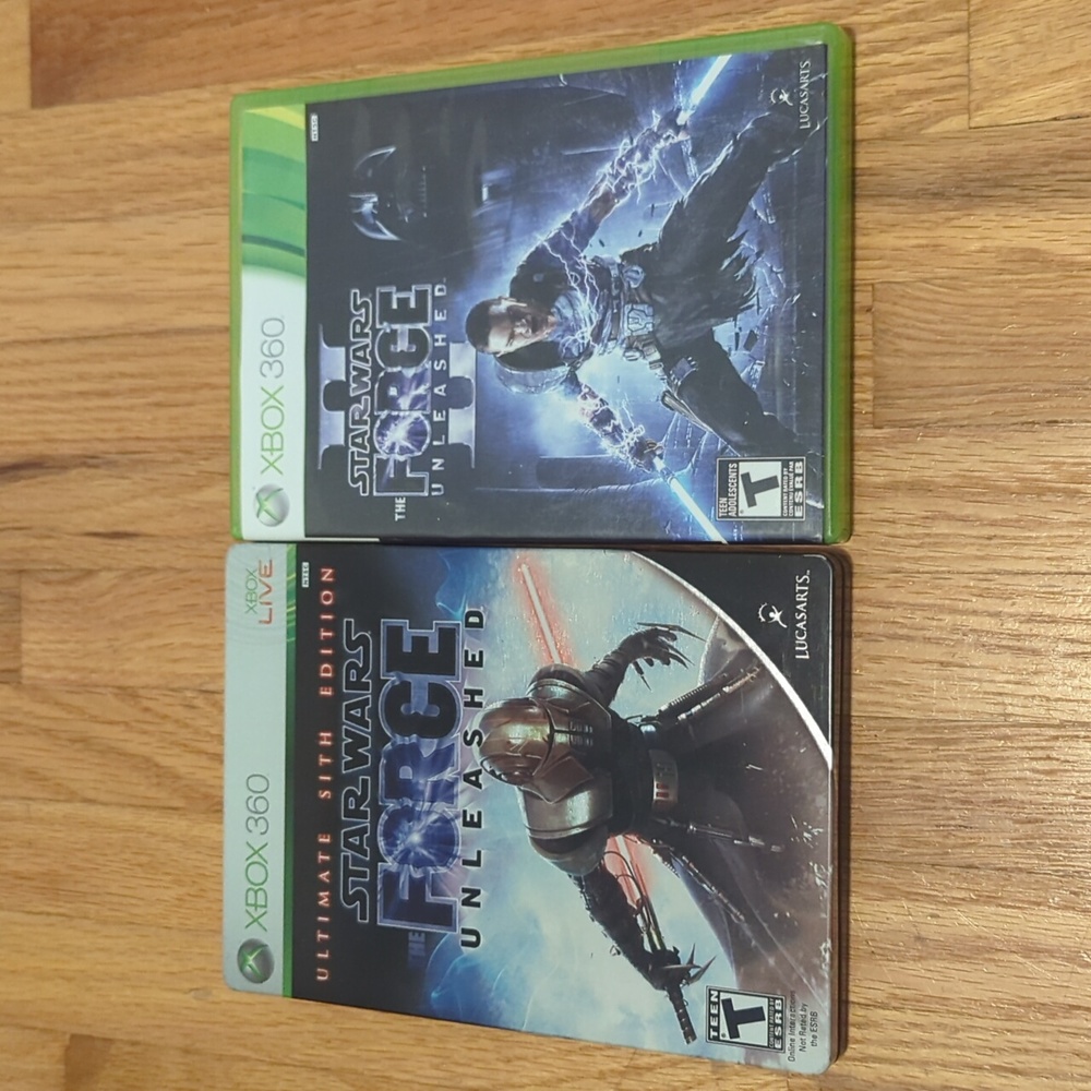 Star Wars Force Unleashed 1 Ultimate Sith Edition and Force Unleashed 2